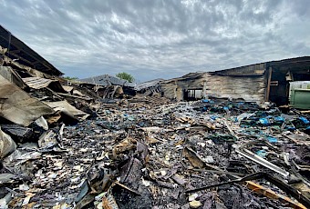 Brandschaden eines Lebensmittellogistikers